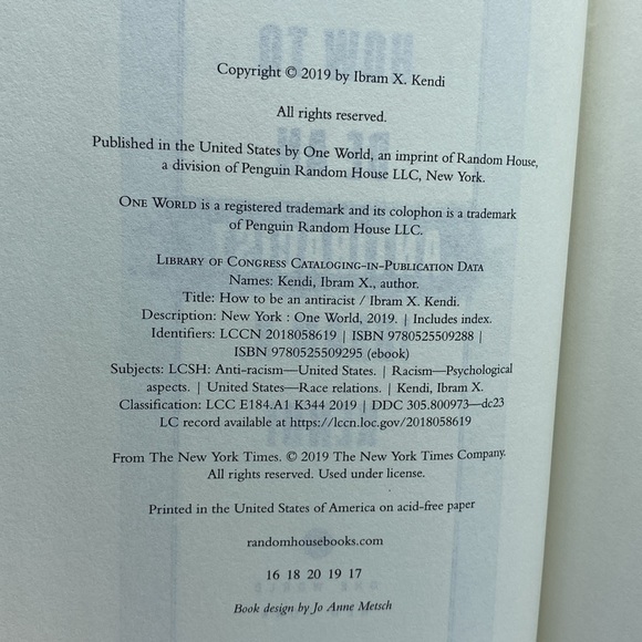 How To Be An Antiracist by Ibram X. Kendi Hardcover Book with Dust Jacket 2019 - Picture 4 of 13